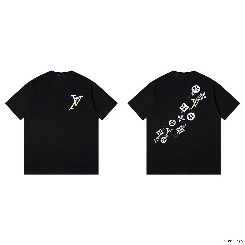 Louis Vuitton Trendy Monogram Black Short Sleeve T-shirt