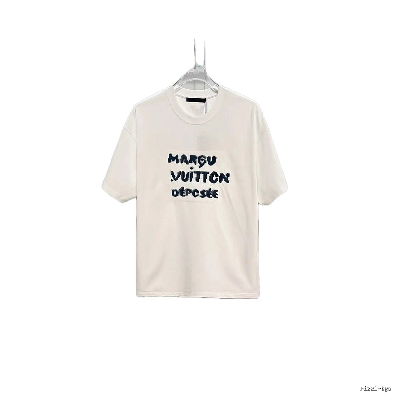 Louis Vuitton Trendy Style Embroidered White T-Shirt