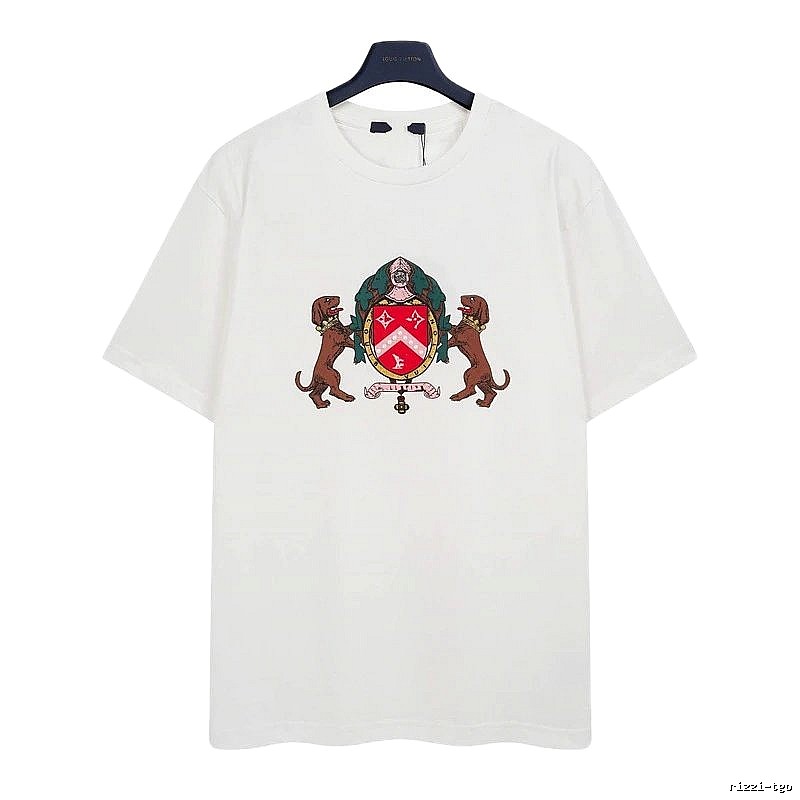 Louis Vuitton Vintage-style Badge White Short-sleeve T-shirt