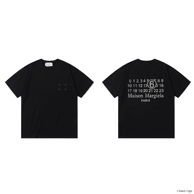 Maison Margiela black T-shirt with digital printing