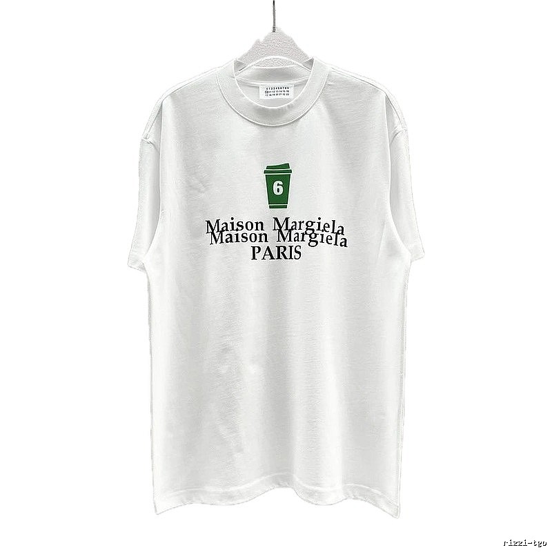 Maison Margiela No.6 Printed Casual White T-Shirt