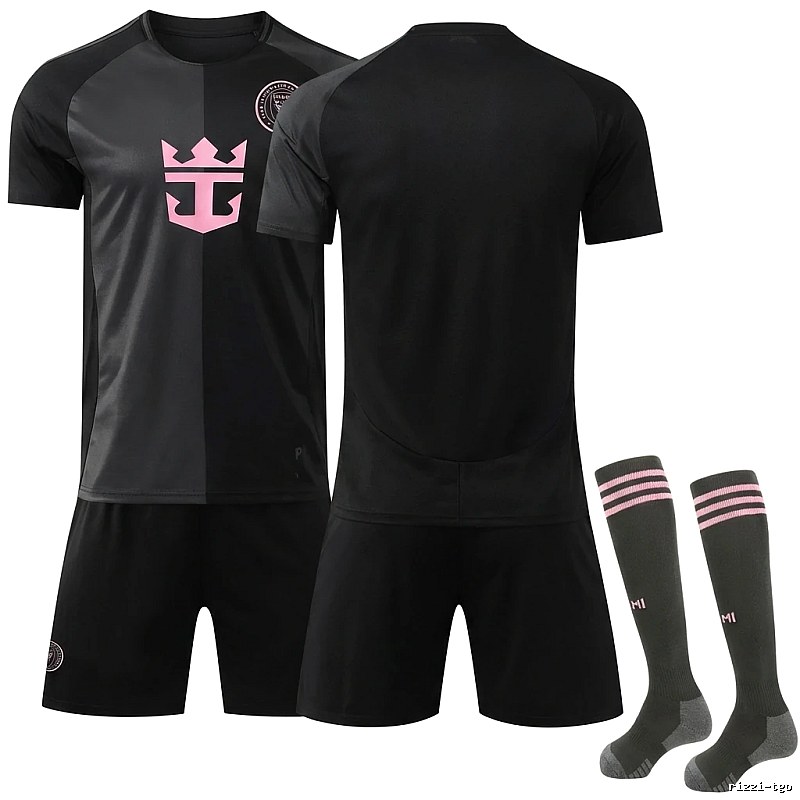 Miami International Black Trendy and Cool Jersey Set