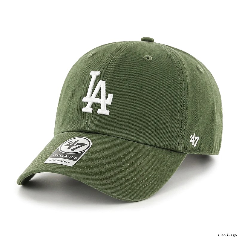 MLB baseball-style olive-colored baseball cap