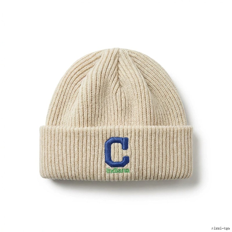 MLB letter minimalist style beige hat