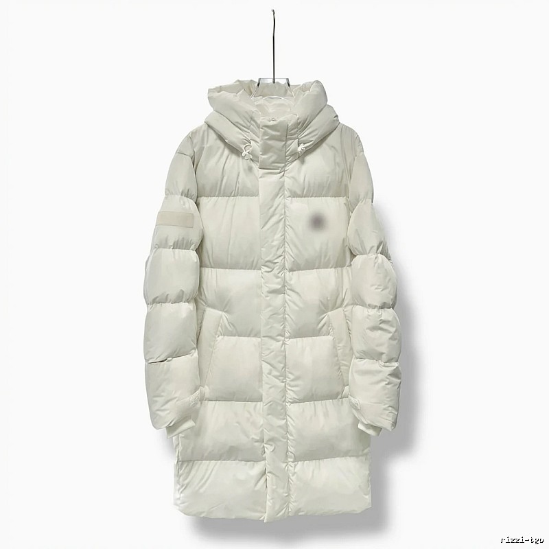 MLB long simple style off-white down jacket