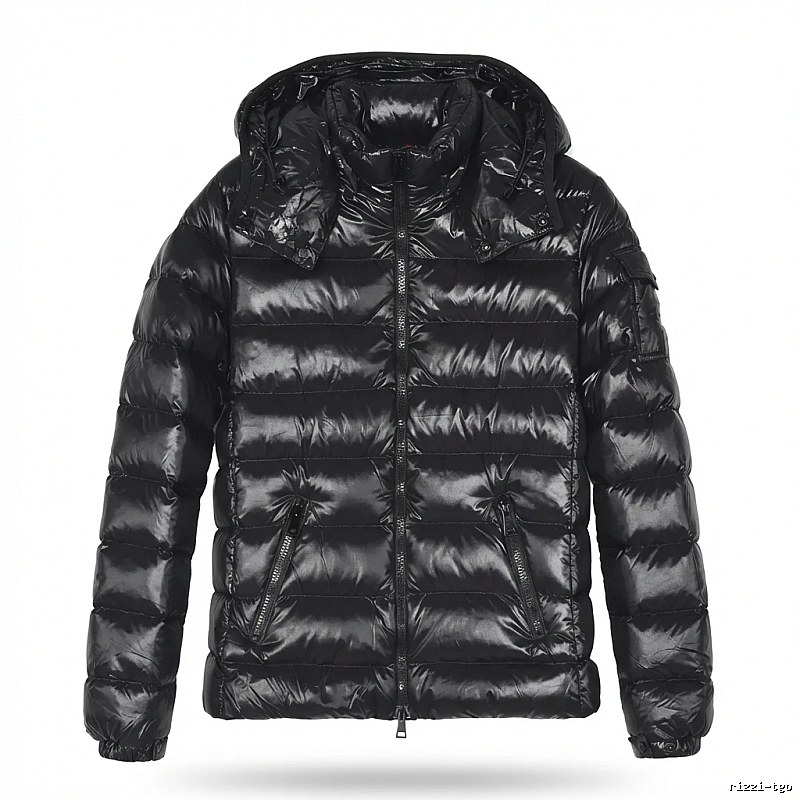 Moncler black shiny down jacket