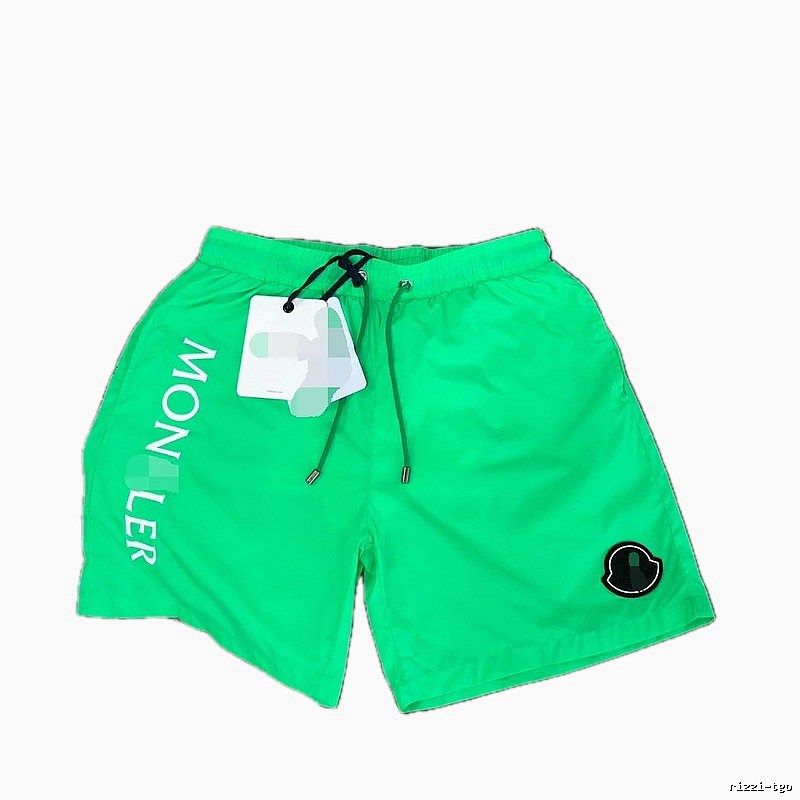 Moncler casual trendy fluorescent green shorts