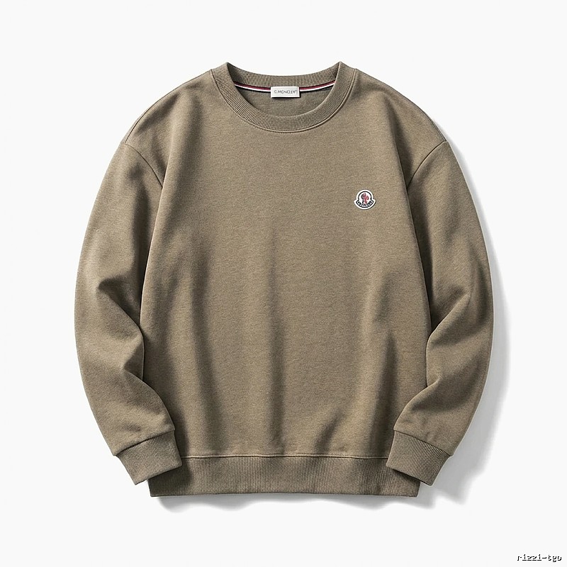 Moncler Crewneck Simple Style Sweatshirt (Khaki)