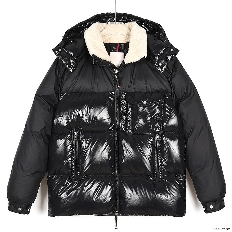 Moncler Glossy and Trendy Black Down Jacket
