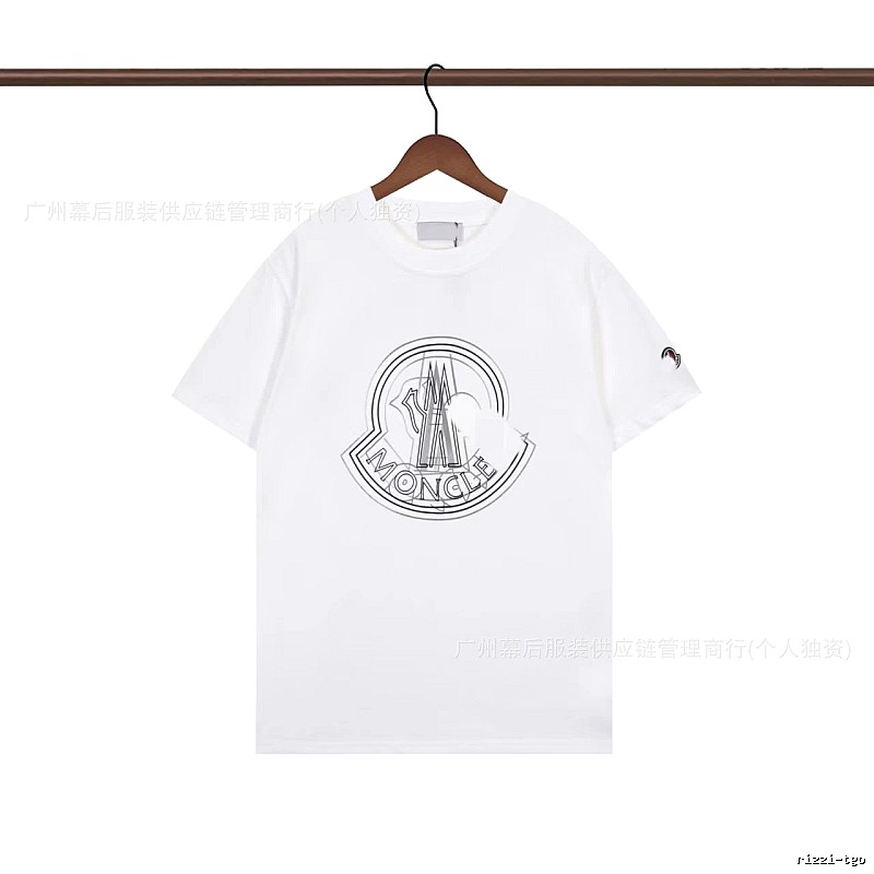 Moncler Large Logo Trendy Style White Short-sleeve T-shirt