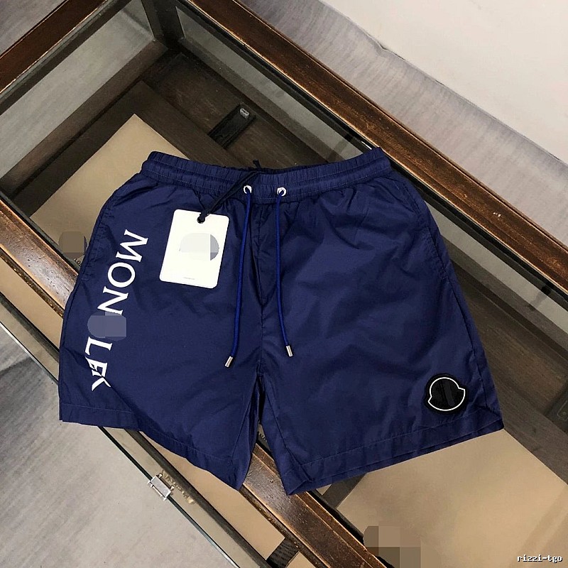 Moncler Letter Print Casual Style Navy Blue Shorts