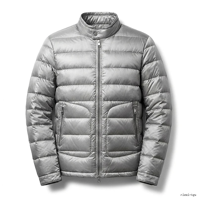 Moncler Lightweight and Stylish Silver-Gray Down Jacket