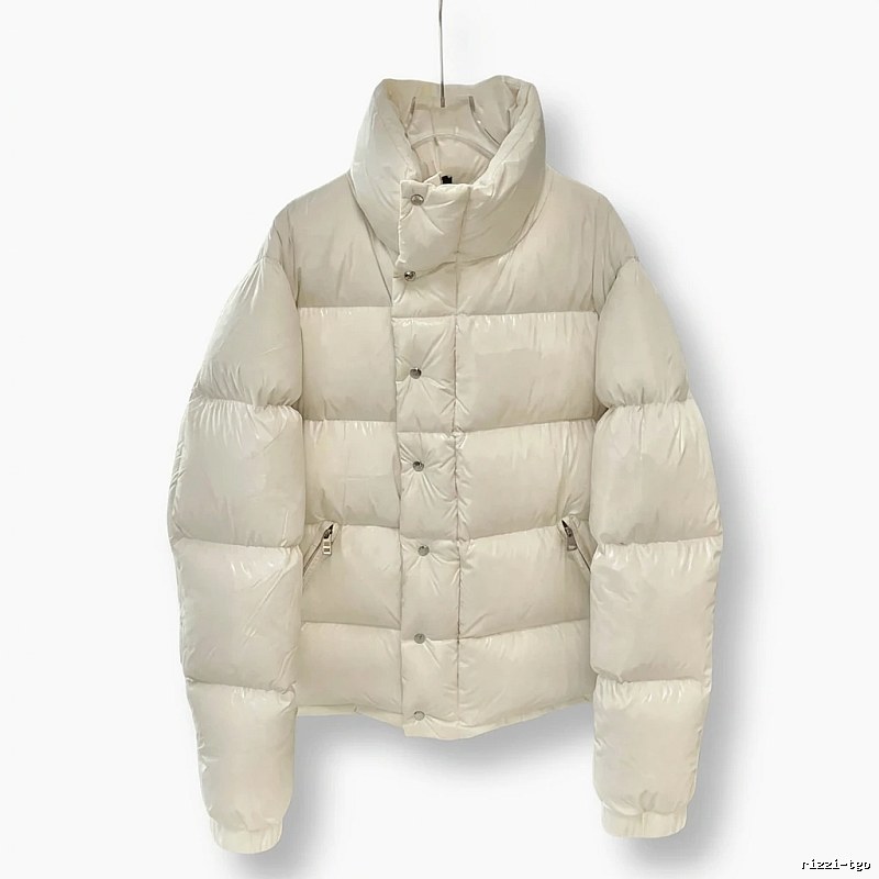 Moncler minimalist style off-white down jacket
