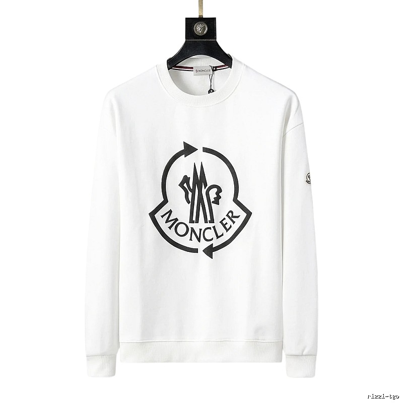Moncler Round - neck Trendy and Cool White Sweatshirt