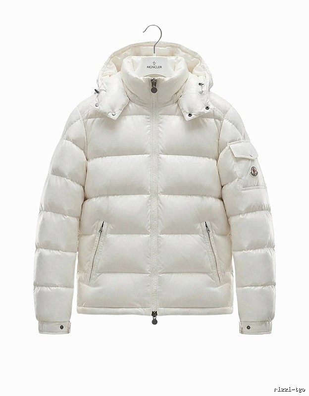 Moncler shiny and fashionable white down jacket