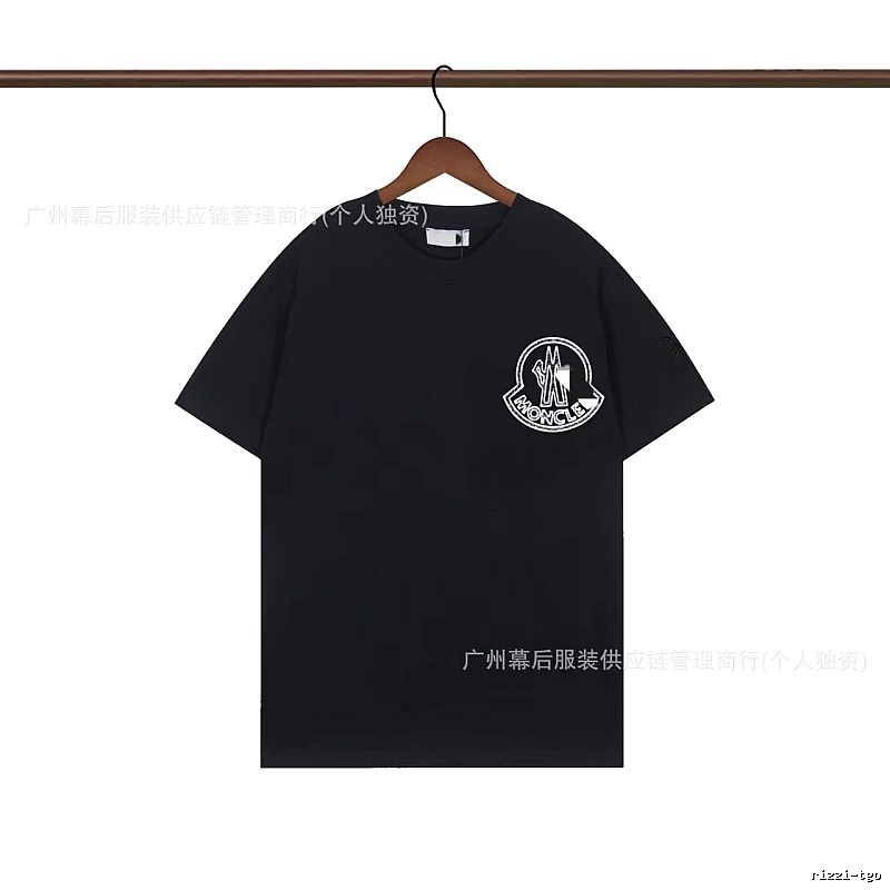 Moncler Trendy Printed Black T-Shirt