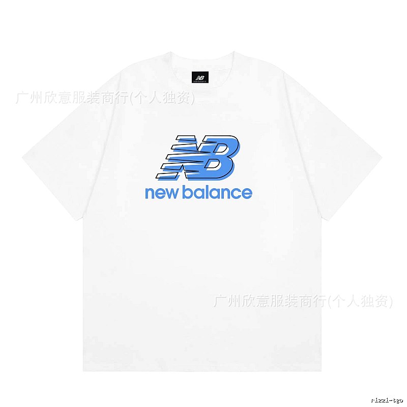 New Balance Casual Printed White Short-sleeve T-shirt