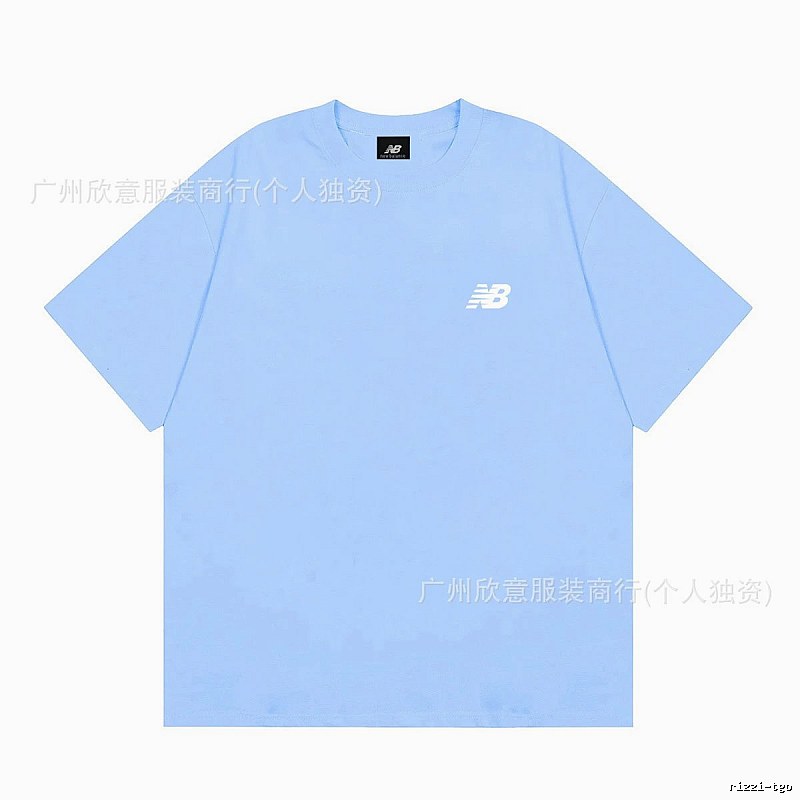 New Balance Classic Minimalist Style Light Blue Short-sleeve T-shirt