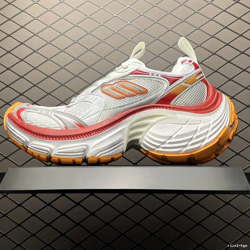 New Balance Gray and Orange Chunky Runners, Technical Side Panels