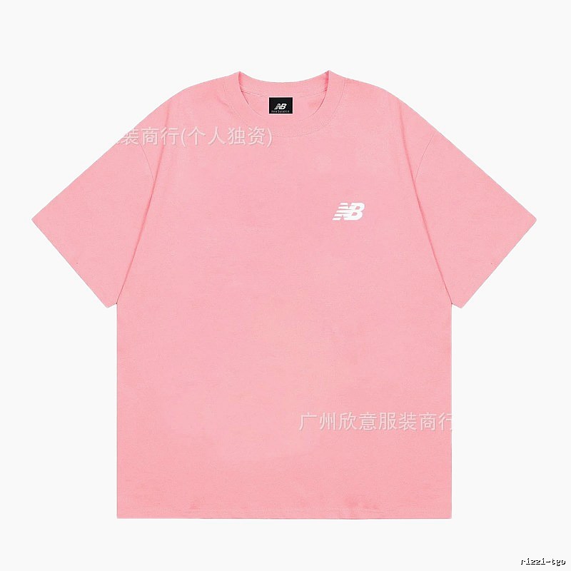 New Balance Minimalist Casual Style Pink Short-sleeve T-shirt