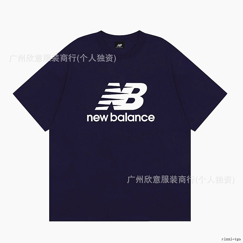 New Balance Printed Casual Navy Short-sleeve T-shirt