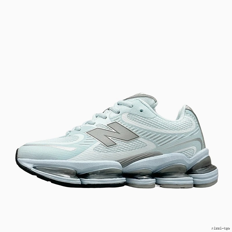 New Balance retro light blue sports shoes