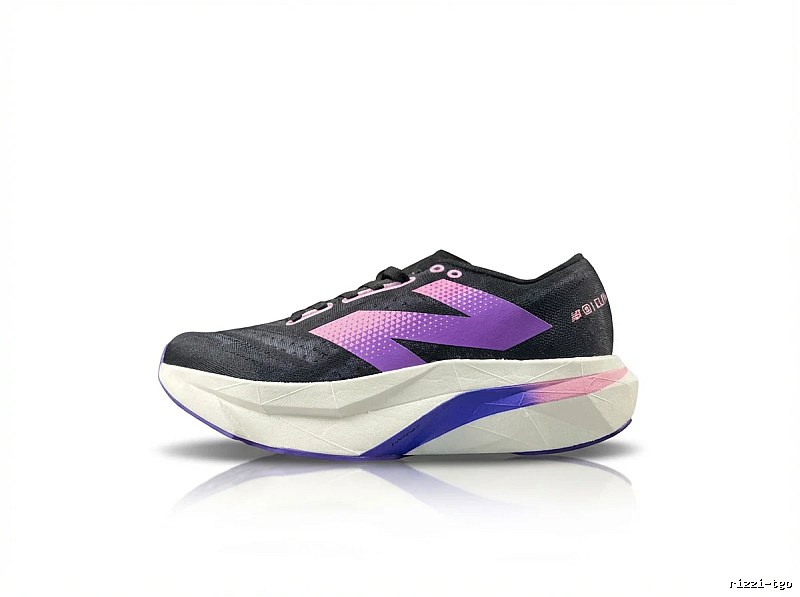 New Balance retro style black and purple sports shoes