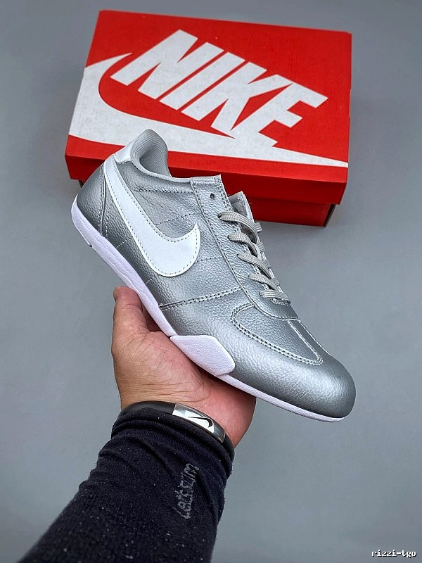 Nike Metallic Silver Retro Runners, Technical Side Panels