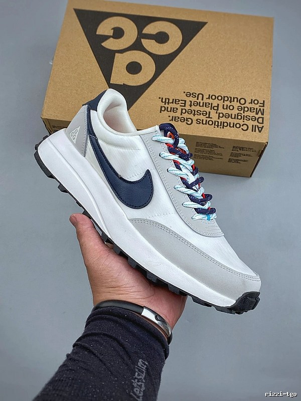 Nike White and Blue Running Shoes, Mixed Panel Finish