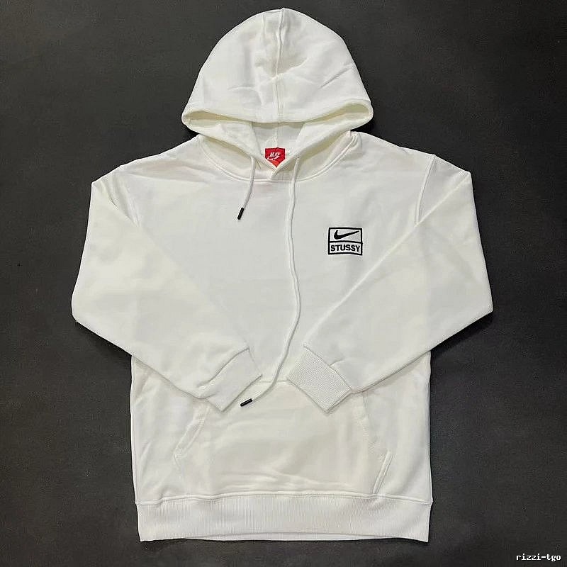 Nike White Zip Hoodie Weekend Wear Swoosh