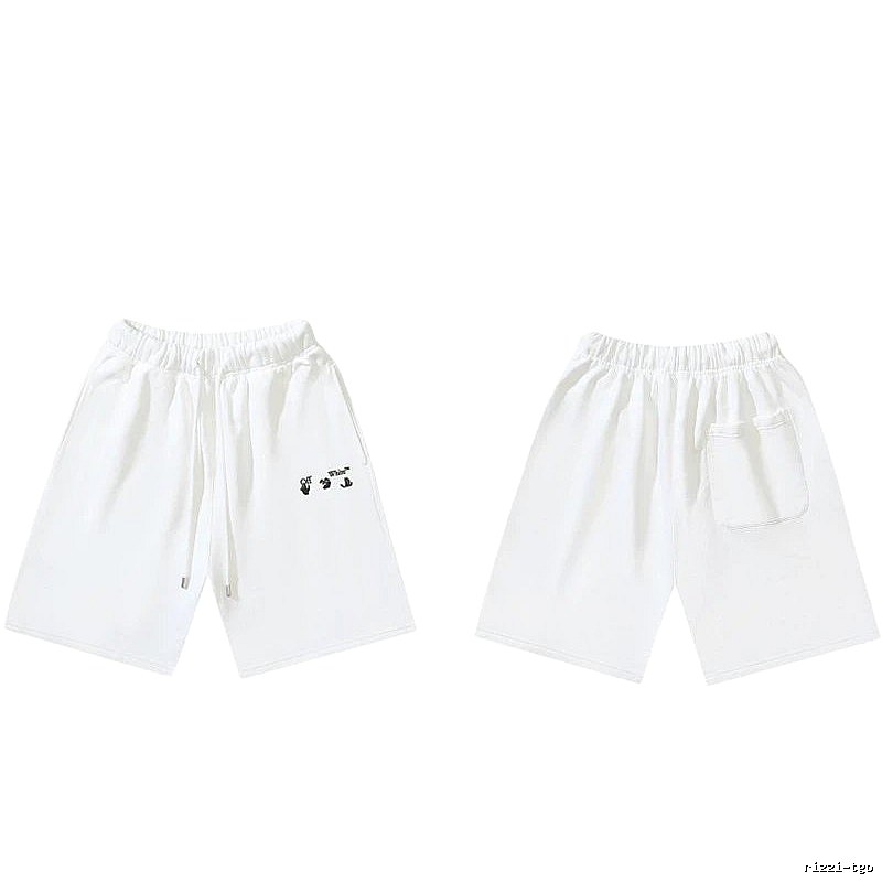 Off-White 016 Style Simple White Shorts
