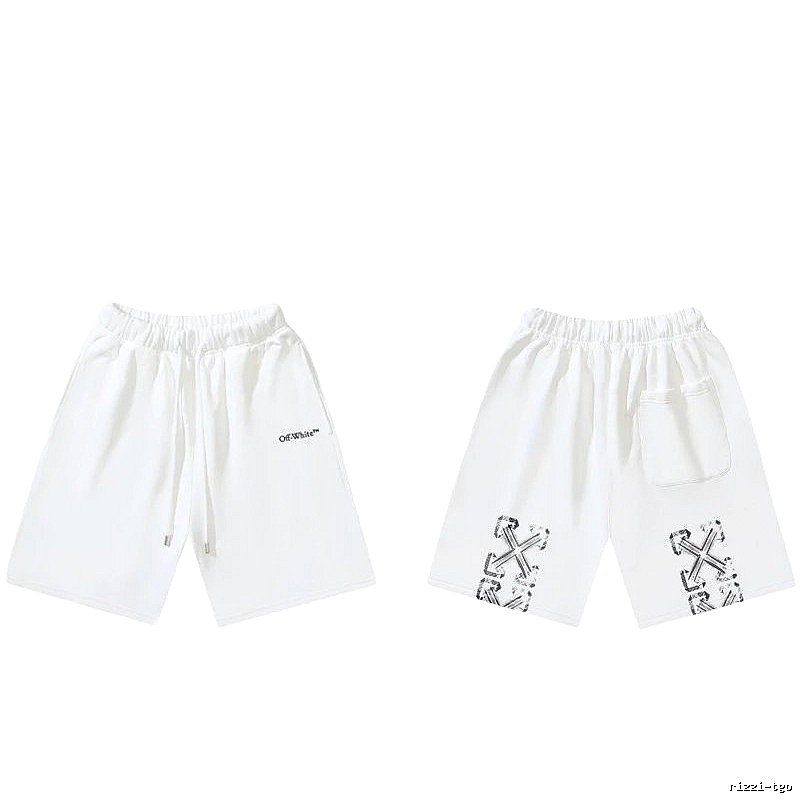 Off-White 133 models of simple white shorts