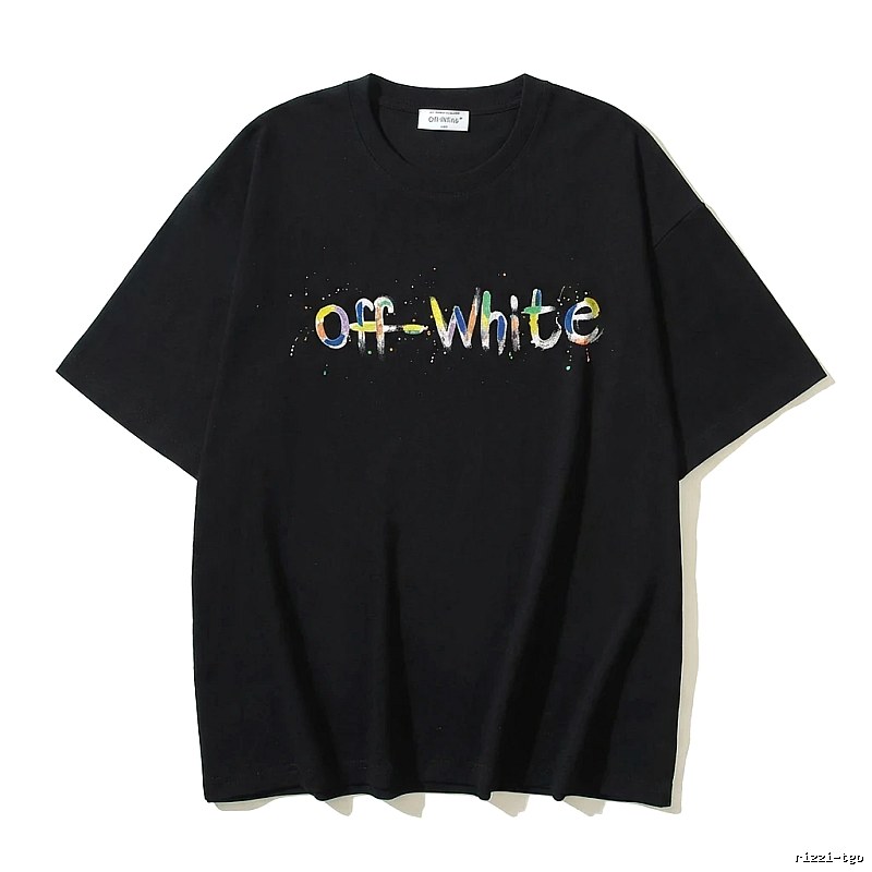 Off-White Graffiti Style Black T-shirt