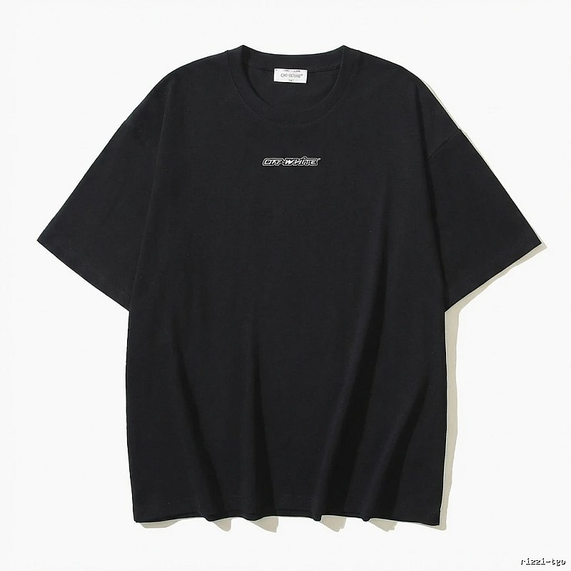 Off-White minimalist style black T-shirt