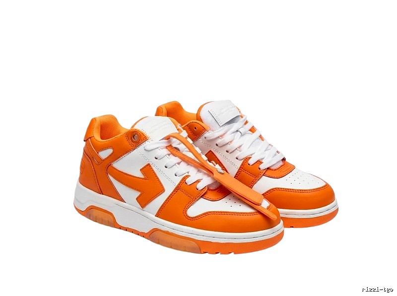 Off-White Orange and White Casual Shoes