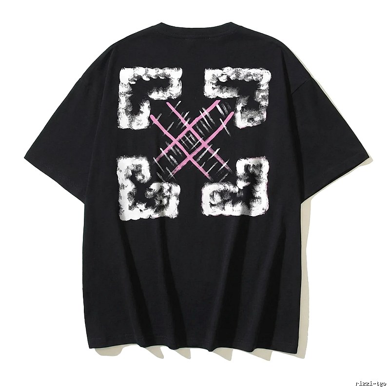Off-White Trendy Style Black T-shirt