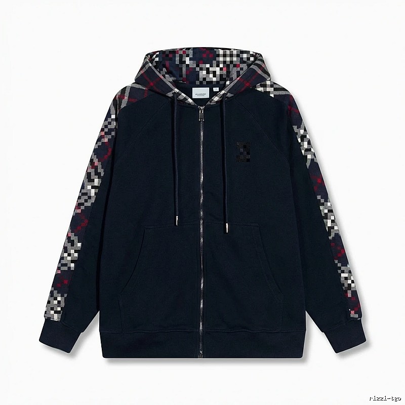 Other checkered patchwork style hoodie