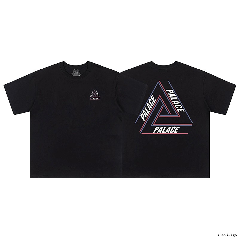 Palace Triangle Print Street Style Black T-shirt