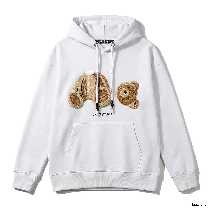 Palm Angels Bear Trend Brand White Sweatshirt