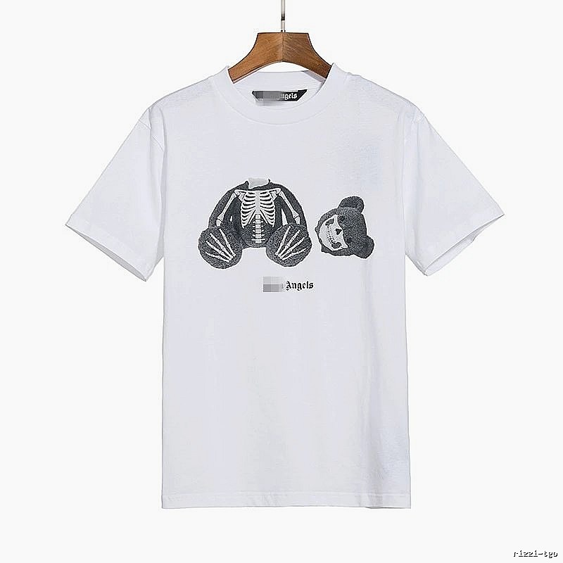 Palm Angels Classic Bear graphic T-shirt White Colorful Bear with Travel-Friendly Style