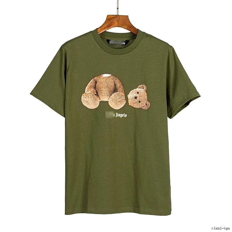 Palm Angels Relaxed Bear graphic T-shirt White Colorful Bear with Versatile Design
