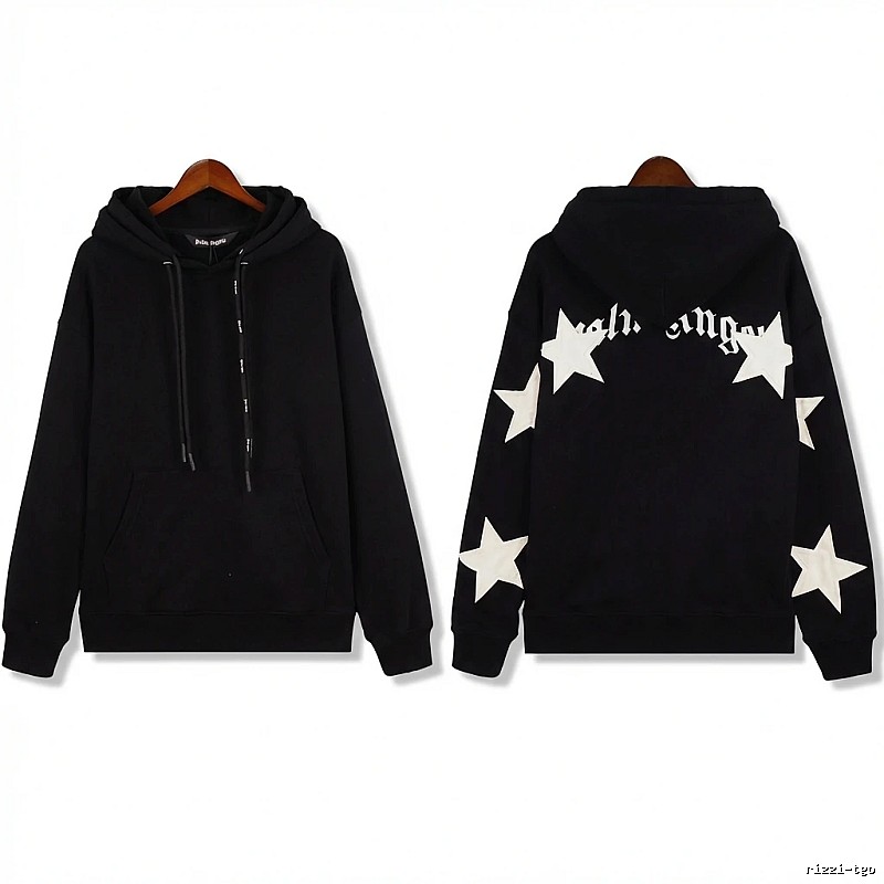 Palm Angels Star Trendy Cool Black Sweatshirt