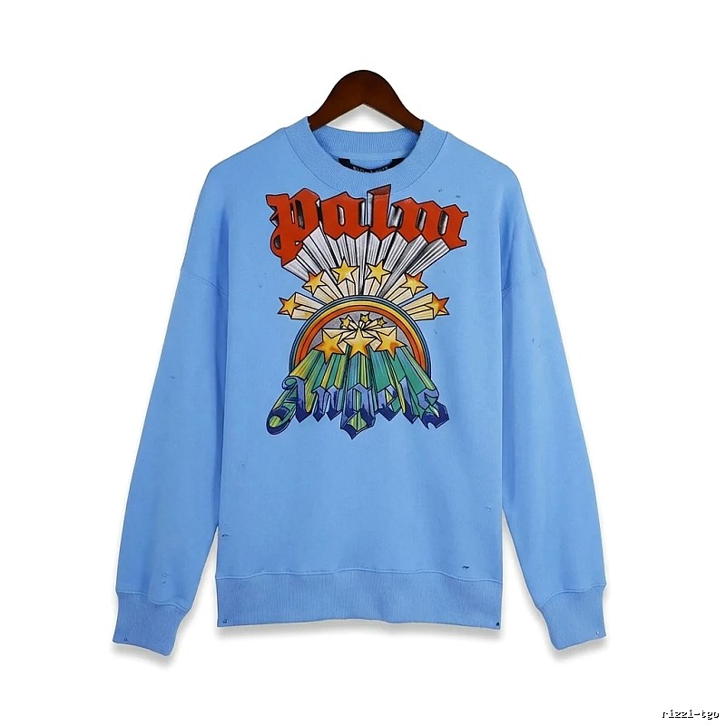 Palm Angels trendy brand blue sweatshirt
