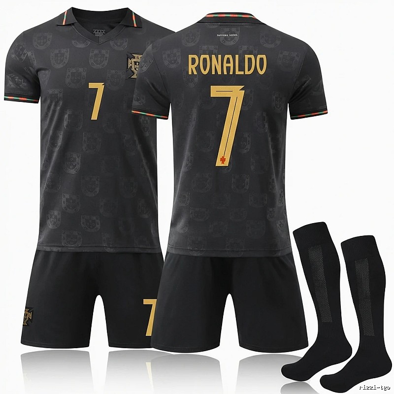 Portuguese Cristiano Ronaldo series black jersey