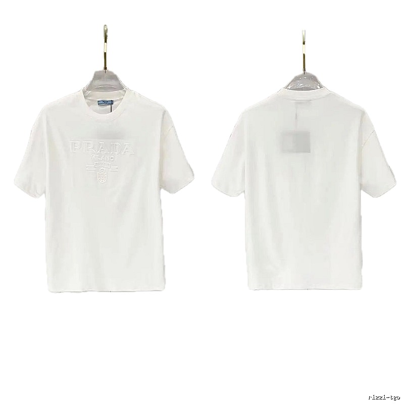 Prada Classic Collection Minimalist Style White Short-sleeved T-shirt