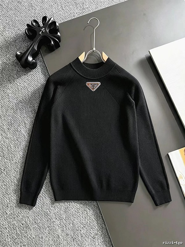 Prada Crewneck Sweater with Black Crewneck Sweater with Prada