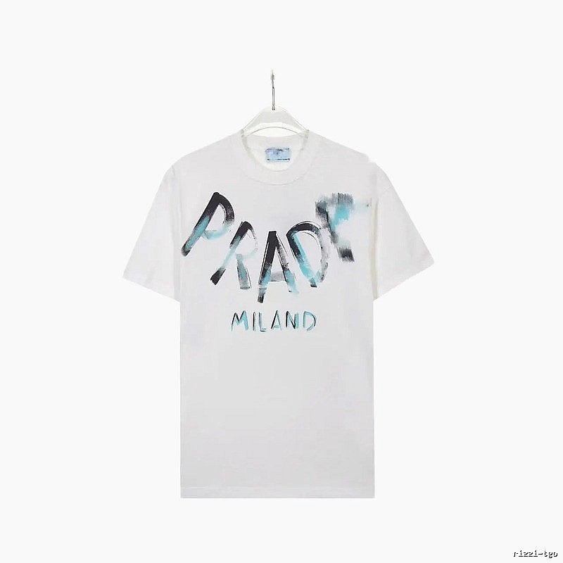 Prada Graffiti Street Style White Short-sleeve T-shirt