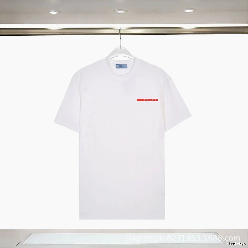 Prada Red Label Minimalist Style White Short-sleeve T-shirt