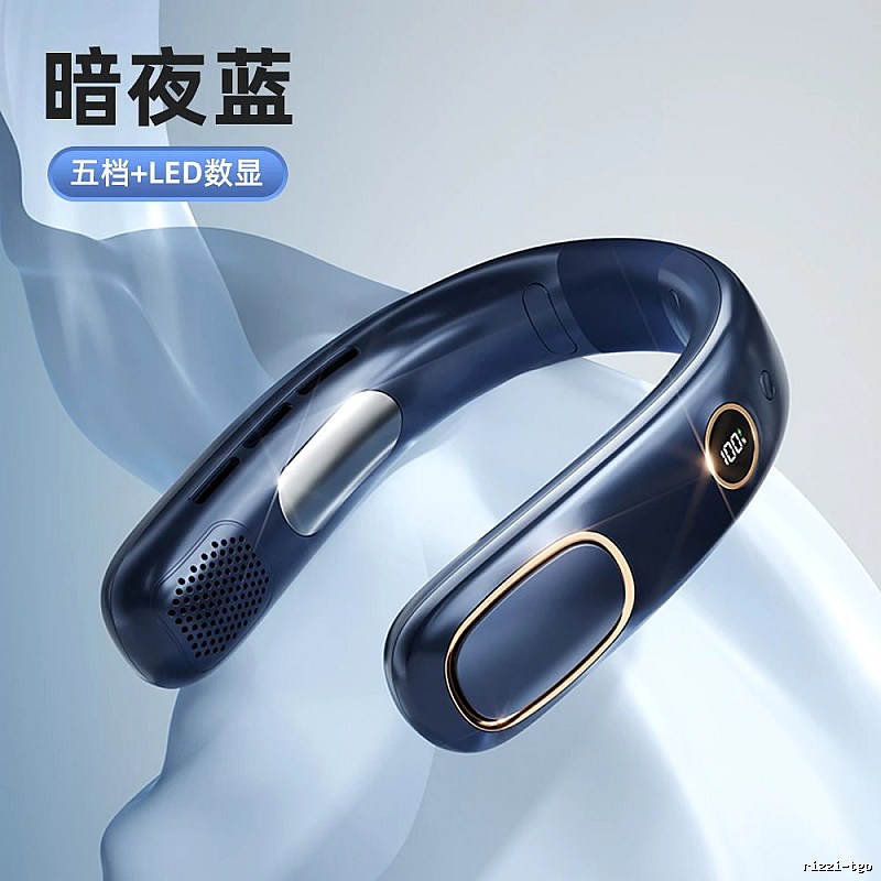 Quiet Wearable Neck Fan For Neck Cooling Deep Blue Standard Version