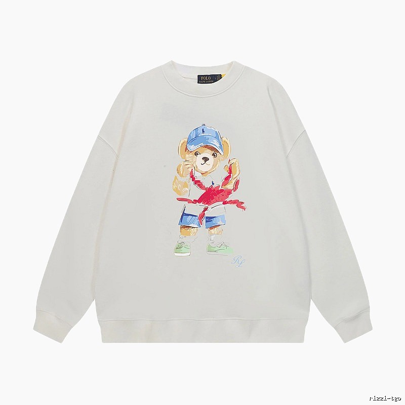 Ralph Lauren Bear Cartoon White Sweatshirt